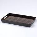Kamra Non-slip Ebony-print Handle Trays (Case of 45)