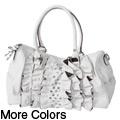 Adi Designs Ruffle Detail Double Handle Barrel Handbag