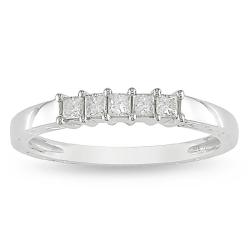 14k White Gold 1/4ct TDW Diamond Anniversary Ring (H-I, I2-I3)