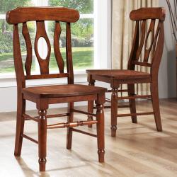 Cedar Hills Mahogany Curved-back Chairs (Set of 2)