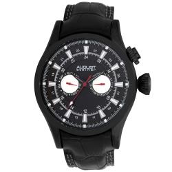 August Steiner Men's Steel Swiss Quartz Day/ Date GMT Watch