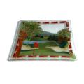 Peggy Karr Glass Golf Course 10-inch Square Plate