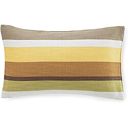 12 x 20-inch Hosta Stripes Celedon Cotton Decorative Pillow