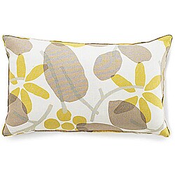 Jiti Bethe Leaves Light Brown 12x20-inch Decorative Down Pillow