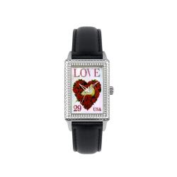 Arjang Women's P.S. I Love You Collection Mother of Pearl Dial Watch