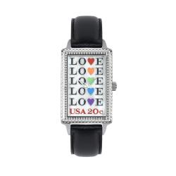 Arjang Women's P.S. I Love You White Mother-of-Pearl Dial Watch