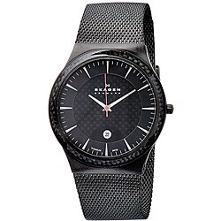 Skagen Men's Black Dial Titanium Watch