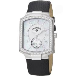 Philip Stein Women's 21D-FMOP-CB 'Signature' Black Leather Strap Watch