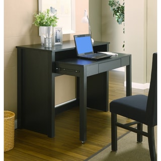 Enitial Labs Quinn Black 2-in-1 Office Desk / Writing Desk - 35.0 Height - Wood Solids, Veneers, Wood, Wood Veneers