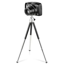 BasAcc Black Mini Retractable Tripod with Ball Head and Foldable Legs