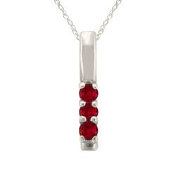 10k Gold Red Garnet Necklace