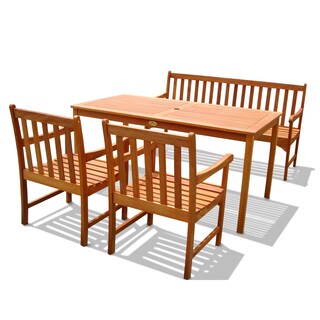 Vifah V98SET16 Outdoor Wood English Garden Dining Set 16