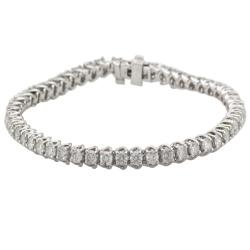 14k White Gold 5 1/10ct TDW Diamond Tennis Bracelet (I-J, I1-I2)