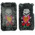 iPhone 3G Diamond Flower Skull Snap-on Protective Cover