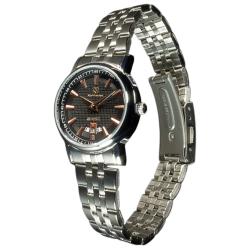 Steinhausen Ladies Metal Quartz With Date Black Dial Watch