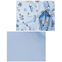 Kiddopotamus SwaddleMe Small/Medium Cotton Knit in Transportation Blue (Pack of 2)