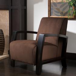Emerson Microfiber Brown Club Chair