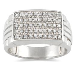 10k White Gold 1/4ct TDW Men's Diamond Ring (H-I, I1-I2)
