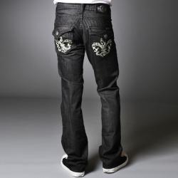 Laguna Beach Jean Company Men's Redondo Beach Black Straight Leg Jeans