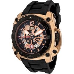 Elini Men's Commander Black Silicon Automatic Watch