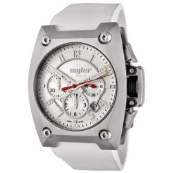 Wyler Geneve Men's Code R White Chronograph Watch