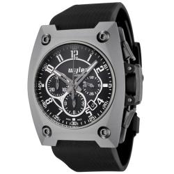 Wyler Geneve Men's Code R Black Chronograph Watch
