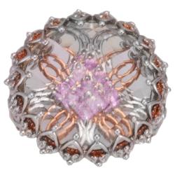 Michael Valitutti Silver Rock Crystal and Sapphire Ring