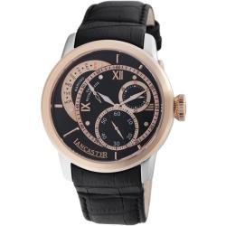 Lancaster Italy Men's Narciso Retrograde Black Dial Watch