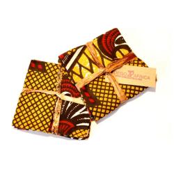 Set of 4 Dutch Wax Cloth Wine Coasters (Indego Africa)