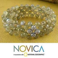 'Intuition' Labradorite Stretch Bracelet (India)