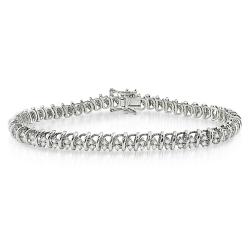 Miadora Sterling Silver 1 7/8ct TDW Diamond Tennis Bracelet (G-H, SI1-SI2)