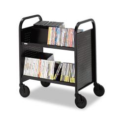 Bretford Steel Slanted-shelf Double-Sided Book Cart