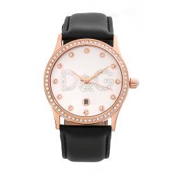 Dolce & Gabbana Women's Gloria White Dial Goldtone Bezel Watch