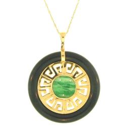 Mason-Kay 14k Yellow Gold Jade Necklace