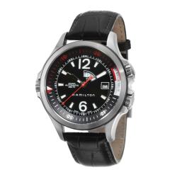 Hamilton Men's 'Khaki Navy' Stainless Steel, Leather Automatic Watch