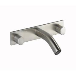 Kohler K-10087-9-BN Vibrant Brushed Nickel Oblo Wall-Mount Lavatory Faucet, Valve Included