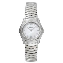 Ebel Women's 'Classic Wave' Stainless Steel Quartz Diamond Watch
