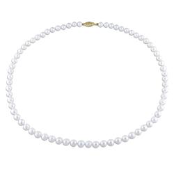 New York Pearls White Akoya Pearl 18-inch Necklace (5.5-6mm)