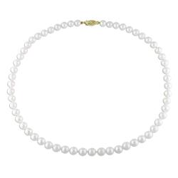 New York Pearls White Akoya Pearl 16-inch Necklace (6-6.5mm)