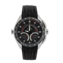 Tag Heuer Men's SLR Calibre S Laptimer Black Rubber Chronograph Watch