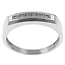 Sterling Silver Diamond Wedding Band