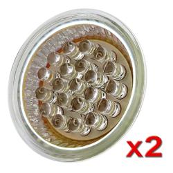 21 LED/ 1.05 W MR16 White Light Bulb (Pack of 2)