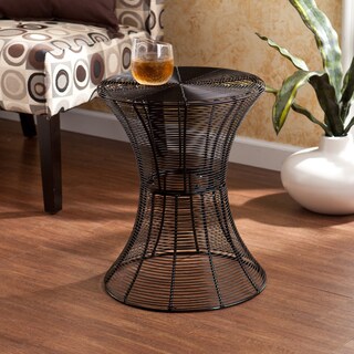 Kayden Indoor/ Outdoor Black Metal Accent Table