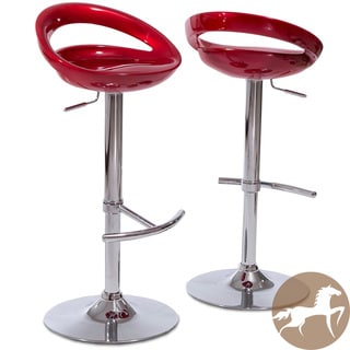 Minoan Red Adjustable Barstools (Set of 2)