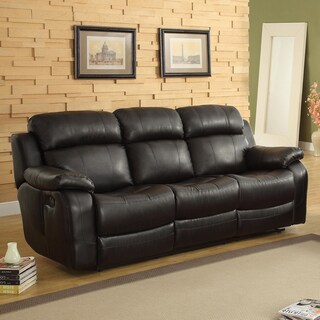 Eland Black Recliner Drop Down Cupholder Sofa