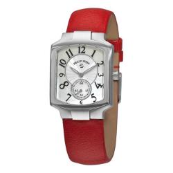 Philip Stein Women's 'Signature Classic Tank' Red Strap Watch