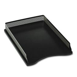 Rolodex Distinctions Black Metal Self-Stacking Desk Tray