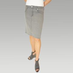 Tabeez Women's Grey Denim Pencil Skirt