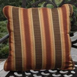 Clara Outdoor Autumn Stripe Pillows Made with Sunbrella (Set of 2)