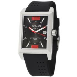 Locman Men's 'Sport' Stainless Steel and Rubber Quartz Date Watch